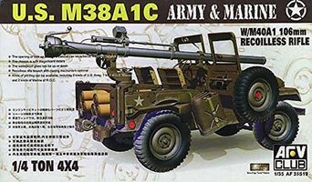 AFV Club M38A1C w/M40A1 106mm Recoilless Rifle 1:35
