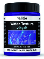 Vallejo Water Stone & Earth; Water Texture Pacific Blue 200ml
