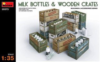 Miniart Milk Bottles&Wooden Crates 1:35